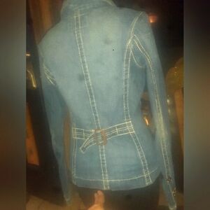 True religion fitted denim coat Sz. L